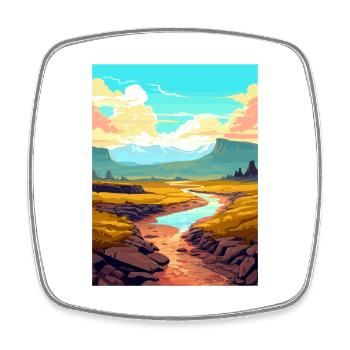 Vulkane Nationalpark Vulkan Hawaii Souvenir - Viereckiger Kühlschrankmagnet - Weiß - Vorne