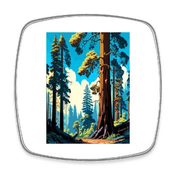 Humboldt Redwoods State Park Californie Souvenir - Magnet carré - blanc - Devant