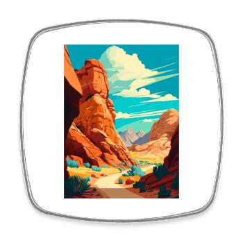 Red Rock Canyon State Park Kalifornien Souvenir - Viereckiger Kühlschrankmagnet - Weiß - Vorne