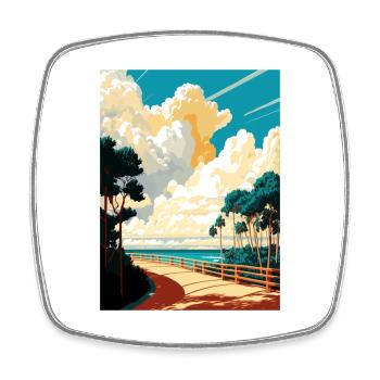 Parc national de Biscayne Camelback Floride Souvenir - Magnet carré - blanc - Devant