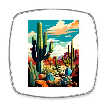 Orgelpfeifenkaktus National Monument Arizona Reisen - Viereckiger Kühlschrankmagnet - Weiß - Vorne