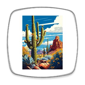 Orgelpfeifenkaktus National Monument Arizona Reisen - Viereckiger Kühlschrankmagnet - Weiß - Vorne