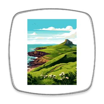 Worms Head Uk Vintage Reiseposter WPA Souvenir - Viereckiger Kühlschrankmagnet - Weiß - Vorne