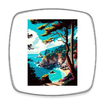 Julia Pfeiffer Burns State Park Kalifornien Reisen - Viereckiger Kühlschrankmagnet - Weiß - Vorne