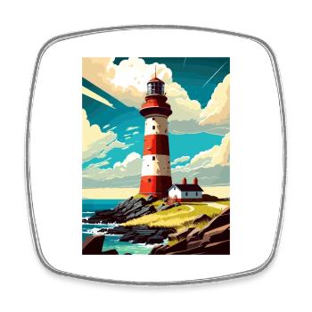Plymouth Angleterre Vintage voyage affiche Souvenir - Magnet carré - blanc - Devant