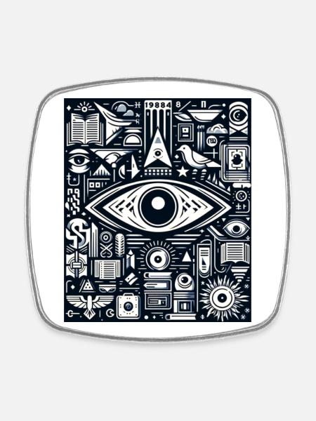 EyeTech - Square fridge magnet - white