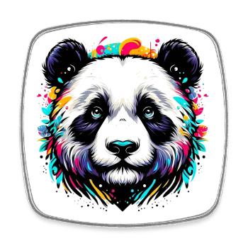 Panda - Viereckiger Kühlschrankmagnet - Weiß - Vorne