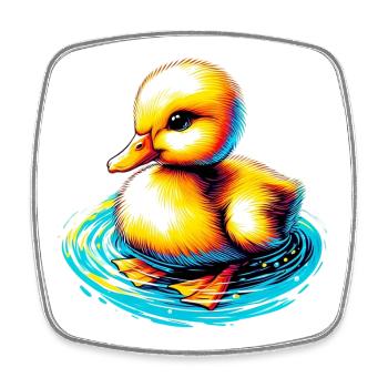 Duckling Duck Duck - Square fridge magnet - white - Front