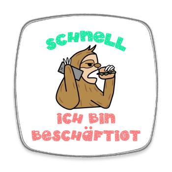 Egal Lustige Sprüche Ist Mir Wurscht Relax - Viereckiger Kühlschrankmagnet - Weiß - Vorne