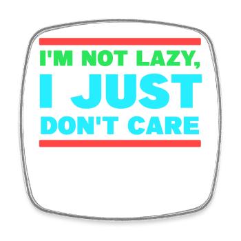 I don't care chill statement attitude indifferent - Square fridge magnet - white - Front