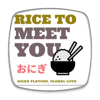 Rice To Meet You - Square fridge magnet - white - Front