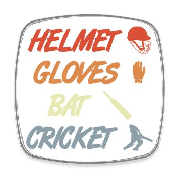 Cricket Spruch - Viereckiger Kühlschrankmagnet - Weiß - Vorne