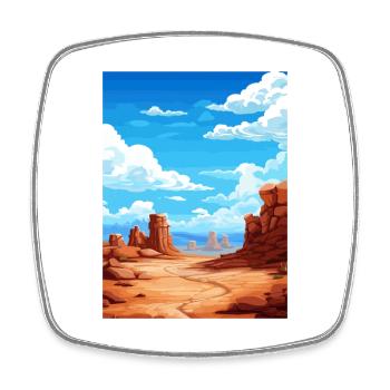 Goblin Valley State Park Vintage Travel Poster WPA - Square fridge magnet - white - Front