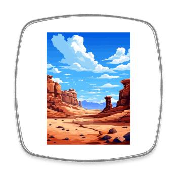 Goblin Valley State Park Vintage Travel Poster WPA - Square fridge magnet - white - Front