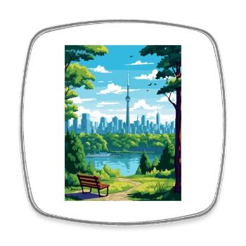 Toronto Canada décoration Vintage affiche de voyage - Magnet carré - blanc - Devant