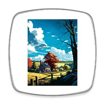 Chester County Pennsylvania Vintage Travel Poster - Square fridge magnet - white - Front