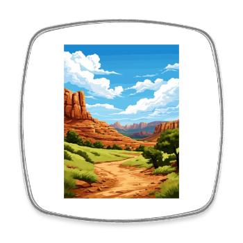 East Canyon State Park Utah Affiche de voyage Vintage - Magnet carré - blanc - Devant