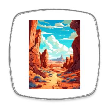Valley Of Fire State Park Nevada Travel Poster - Square fridge magnet - white - Front
