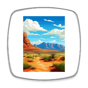 Guadalupe Mountains National Park Travel Poster - Square fridge magnet - white - Front