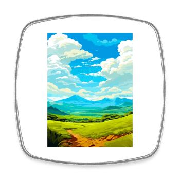 Haleakalā Nationalpark Vulkane Reiseposter - Viereckiger Kühlschrankmagnet - Weiß - Vorne