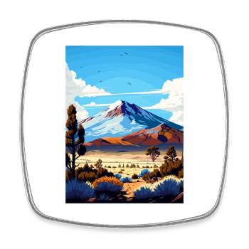 San Francisco Peaks Arizona Vintage affiche de voyage - Magnet carré - blanc - Devant