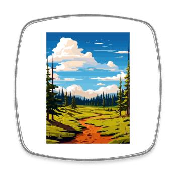 Fishlake National Park Utah Vintage Reiseposter - Viereckiger Kühlschrankmagnet - Weiß - Vorne