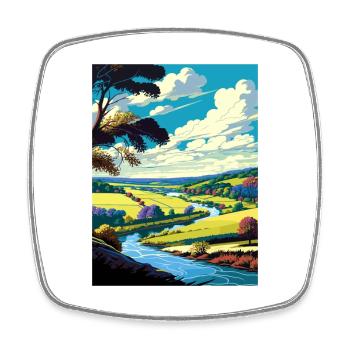 Brandywine Valley Pennsylvania Reiseposter - Viereckiger Kühlschrankmagnet - Weiß - Vorne