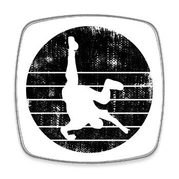 Breakdancer - Viereckiger Kühlschrankmagnet - Weiß - Vorne