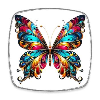 Butterfly - Square fridge magnet - white - Front