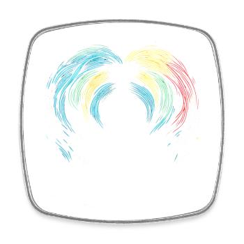 mother mother's day best mom love children family - Square fridge magnet - white - Front