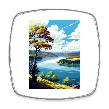 Raystown Lake Pennsylvanie Affiche de voyage Vintage - Magnet carré - blanc - Devant