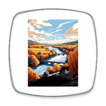 Lehigh Valley Pennsylvania Vintage Travel Poster - Square fridge magnet - white - Front