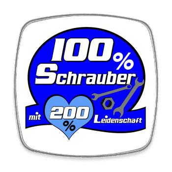 Auto Tuning Schrauber Kult Shirt Leidenschaft (25) - Viereckiger Kühlschrankmagnet - Weiß - Vorne