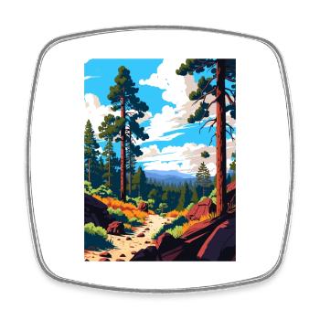 Cleveland National Forest Vintage Reiseposter - Viereckiger Kühlschrankmagnet - Weiß - Vorne
