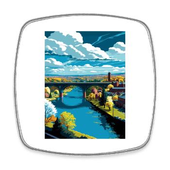 Lehigh Valley Pennsylvania Vintage Reiseposter - Viereckiger Kühlschrankmagnet - Weiß - Vorne