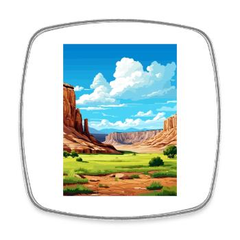 Capitol Reef National Park Affiche de voyage Vintage - Magnet carré - blanc - Devant