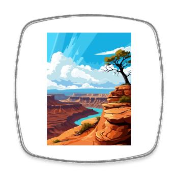 Dead Horse State Park Utah Vintage affiche de voyage - Magnet carré - blanc - Devant
