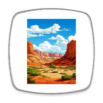 Dinosaurier National Monument Utah Reiseplakat - Viereckiger Kühlschrankmagnet - Weiß - Vorne