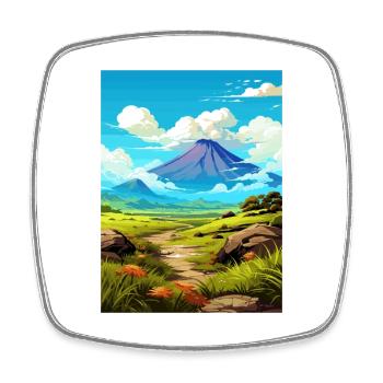 Hawai Vulkane Nationalpark Reiseposter - Viereckiger Kühlschrankmagnet - Weiß - Vorne
