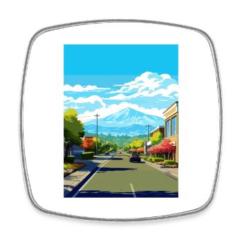 San Jose California Vintage Travel Poster Souvenir - Square fridge magnet - white - Front