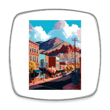 Bisbee Lake Arizona Vintage voyage affiche Souvenir - Magnet carré - blanc - Devant
