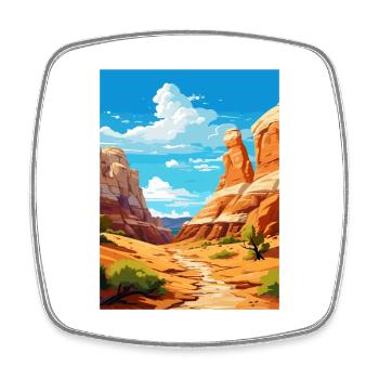 Escalante grand Utah Vintage voyage affiche WPA Art - Magnet carré - blanc - Devant