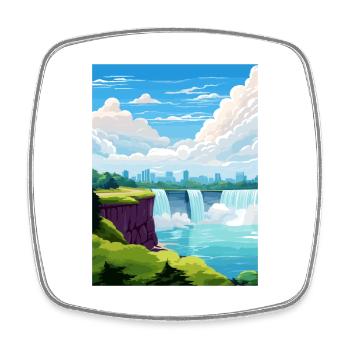 Niagara Falls Canada Vintage voyage affiche WPA Art - Magnet carré - blanc - Devant