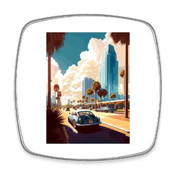 Jacksonville Floride Vintage voyage affiche WPA Art - Magnet carré - blanc - Devant