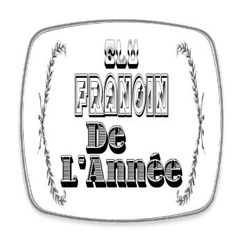 Elu Frangin Année Frère - Magnet carré - blanc - Devant