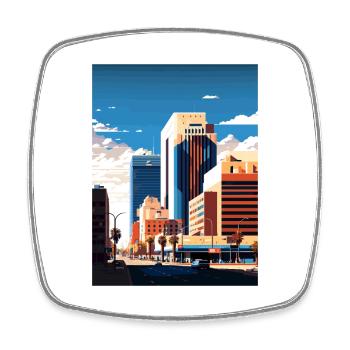 Glendale Arizona Vintage voyage affiche Souvenir - Magnet carré - blanc - Devant