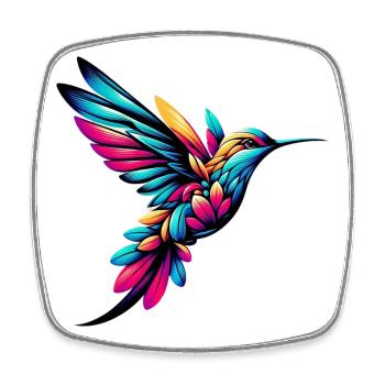 Hummingbird - Square fridge magnet - white - Front