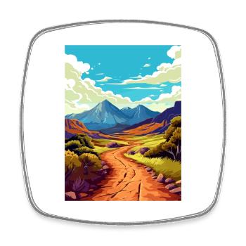 Haleakala Hawaii Vintage Reiseposter Souvenir - Viereckiger Kühlschrankmagnet - Weiß - Vorne