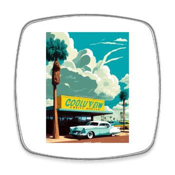 Goodyear Arizona Vintage Poster Souvenir de voyage - Magnet carré - blanc - Devant