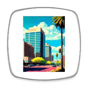 Glendale Arizona Vintage voyage affiche Souvenir - Magnet carré - blanc - Devant